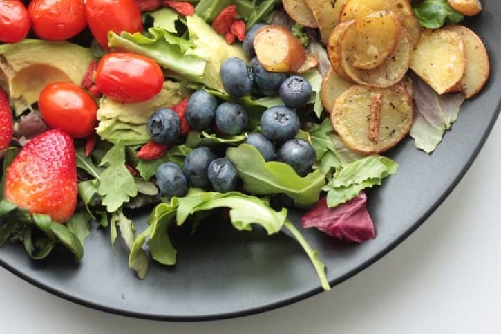 vegetables, berries, salad