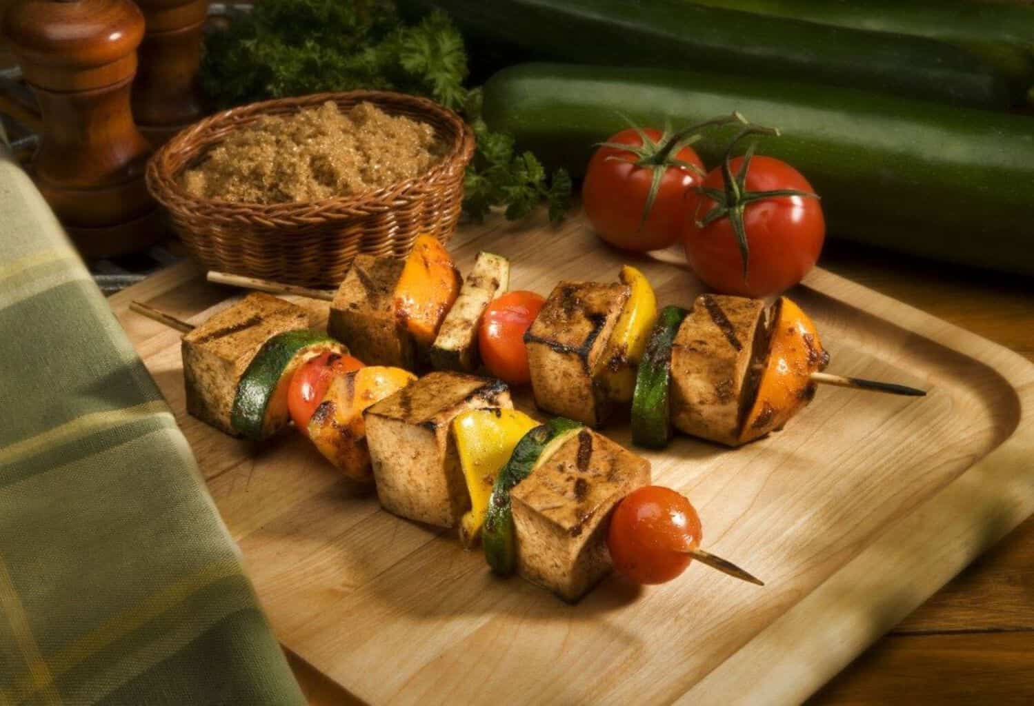 soy, shish kabobs, tofu, grilled vegetables, soy food month