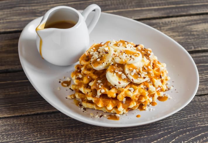 banana nut waffles, waffle recipe, banana benefits, waffles